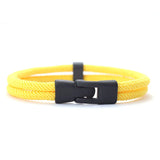 Nueva pulsera de hilo rojo de la suerte para hombre, pulsera de cadena de cordón de nailon de dos capas, accesorios geniales para motociclistas, regalo para novio Erkek Bileklik