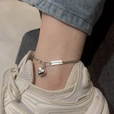Elegant Sterling Silver Zircon Anklet for Women