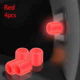 Glow in  the Dark Tire Valve Caps  Fluorescent Stem Covers for Cars Motorcycles & Bicycles