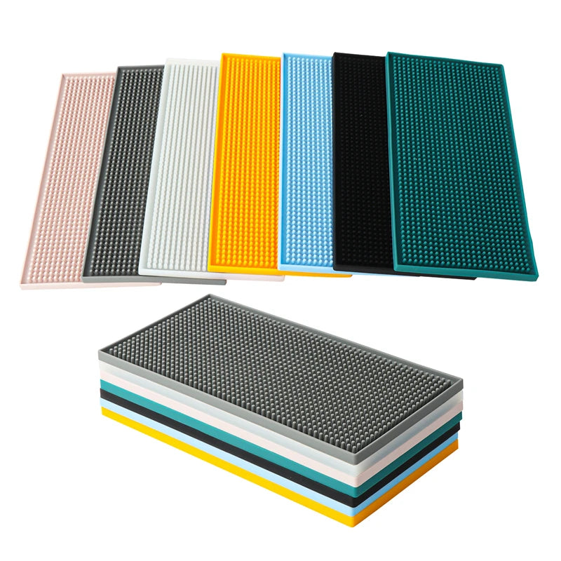 Alfombrilla de silicona para barra antiderrames: alfombrilla duradera y ecológica para bebidas para café, bar y encimeras