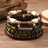 Pulsera unisex de cuero con cierre de aleación de zinc: pulsera de cadena ajustable, informal y deportiva
