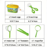 Kit de exploración de la naturaleza al aire libre para niños de 5 piezas: juego de visor de insectos y atrapainsectos