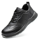 Men’s Waterproof Work Boots with Steel Toe – Lightweight PU Safety Shoes for Spring & Autumn