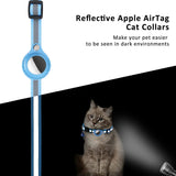 Reflective Cat Collar with AirTag Case and Bell – Adjustable Anti-Lost Pet Tracker Holder