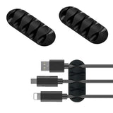 Organizador de cables de silicona, clips autoadhesivos para gestión de cables para mouse, teclado, auriculares y cables USB