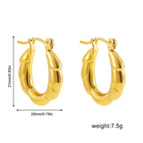 Gold-Plated Stainless Steel Geometric Hoop Earrings – Waterproof & Tarnish-Resistant