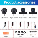 170° Wired Car Rearview Camera with 6M Video Cable and 360° System Support