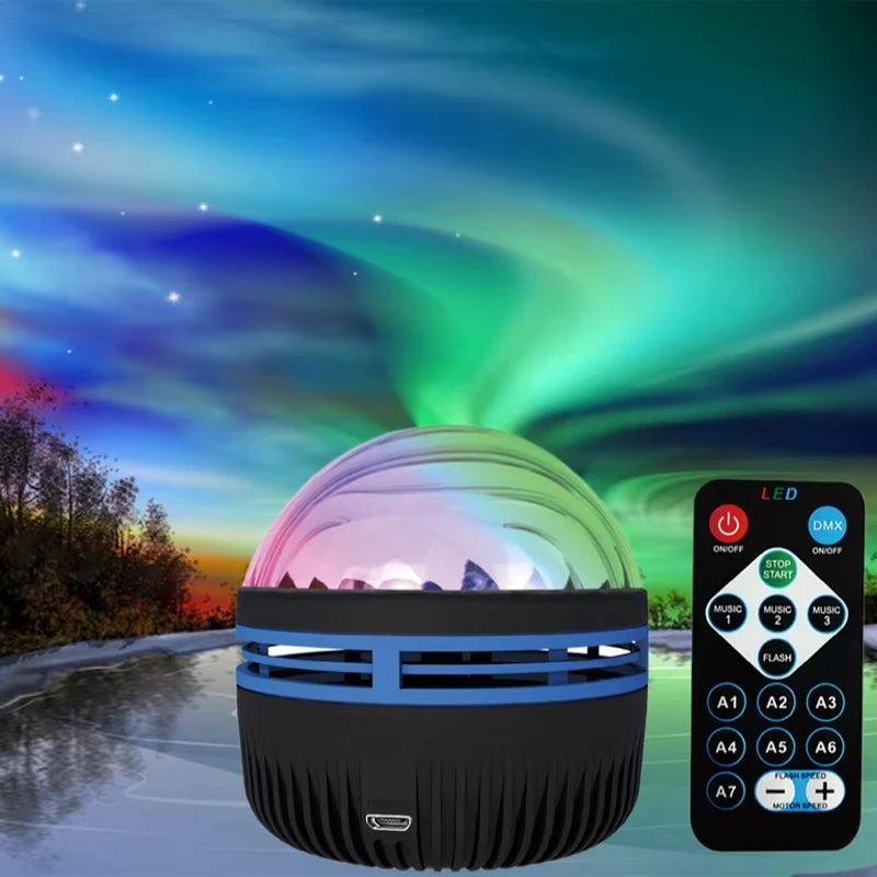 360° Rotating Star Projector Light – USB-Powered Galaxy Night Lamp for Bedroom & Events