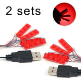 4-in-1 LED Building Block Light Set - USB-Powered City Street Lamps for LEGO Compatible Sets