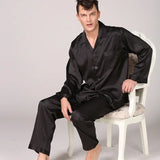Luxury Silk Satin Pajamas for Men - Comfortable & Stylish Sleepwear for All Seasons