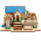 3D Wooden Windmill Puzzle - DIY Educational Building Toy for Kids & Adults