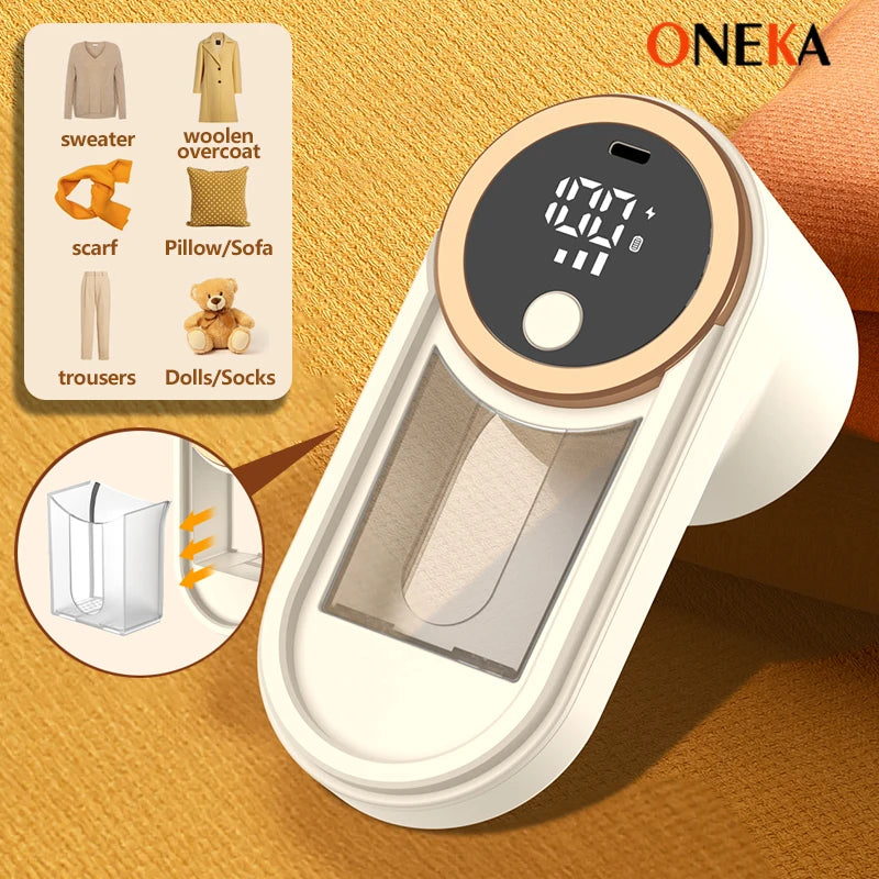 Afeitadora de telas recargable: quitapelusas para ropa y muebles