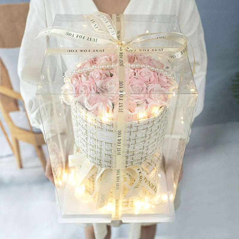Eternal Soap Rose Bouquet - Luxury Artificial Flower Gift Box for Women