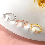 Princess Cut Moissanite Ring – 1CTTW 925 Sterling Silver Wedding Band for Women