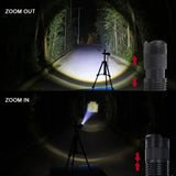 Mini Rechargeable LED Flashlight – Dual Light Source, Zoomable, Waterproof Torch for Camping, Fishing, and Outdoor Use