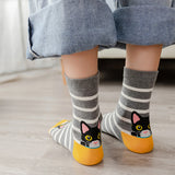Women's Cat Pattern Crew Socks - 5-Pack Cute & Comfortable Casual Socks