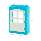 Large Building Block House Set - Doors, Windows & Roof Accessories for Creative Construction Play