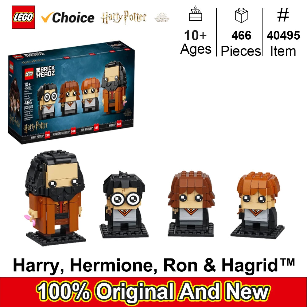 Wizarding World BrickHeadz Mini Figures – Harry, Hermione, Ron & Hagrid Building Set