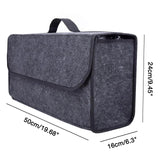 Felt Car Trunk Organizer | Large-Capacity Storage Box with Anti-Slip Design