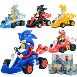 Sonic the Hedgehog Pull Back Car Toy – Cartoon Figure Model for Kids, Desktop Decor & Party Gifts