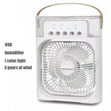 3-in-1 Portable USB Air Cooler - Mini Humidifier Fan with LED Night Light