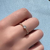0.3CT Moissanite Sterling Silver Ring - D Color VVS1 Certified Women's Wedding Band