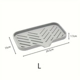 Alfombrilla de silicona para grifos: bandeja para fregadero de cocina y almohadilla para secar jabón y esponjas