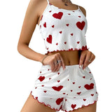Women's Summer Pajama Set - Sleeveless Tank Top & Shorts Sleepwear