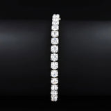 Classic Silver Cubic Zirconia Link Bracelet for Women