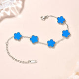 Trendy Stainless Steel Plant Charm Bracelet for Women