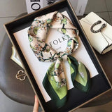 Luxury 70×70cm Silk Square Scarf – Elegant Satin Hairband & Neckerchief