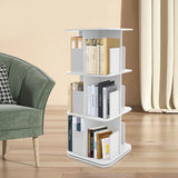 Estantería de libros de 3 niveles con buena estabilidad y rotación de 360° que ahorra espacio para dormitorios, salas de estar y salas de juegos. Deflector seguro