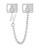 Pulsera unisex de acero inoxidable con dijes de animales: pulsera clásica y moderna con cierre de anilla de resorte