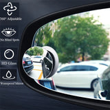 Espejo retrovisor HD ajustable de 360° para puntos ciegos: ajuste universal para una conducción más segura