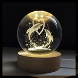 3D Crystal Galaxy Night Light - LED Planetary Lamp for Bedroom Decor