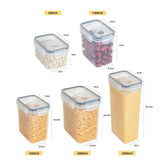 Contenedores herméticos para almacenar alimentos con tapa Organizador de despensa Dispensador de cereales Contenedores para cereales Caja de almacenamiento de alimentos Organizador de cocina