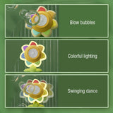 Dancing Sunflower Bubble Machine - Automatic Bubble Blower with LED Lights for Kids