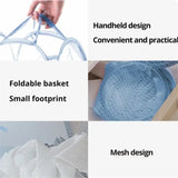Cesta de lavandería plegable: bolsa de malla para guardar y organizador de ropa