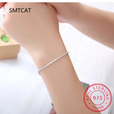 925 Sterling Silver Zircon Charm Bracelet for Women
