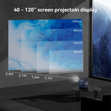 Portable 1080P Full HD Mini Projector with Auto Focus, Wi-Fi, Bluetooth, and HIFI Sound