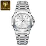Men's Luxury Military Watch – Stainless Steel, Waterproof, Luminous, Date & Week Display