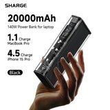 140W 20000mAh Power Bank with Smart Display - Fast Charging for MacBook & iPhone