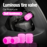Glow-in-the-Dark Multi-Color Tire Valve Caps – Fluorescent Stem Covers for Cars, Motorcycles & Bicycles
