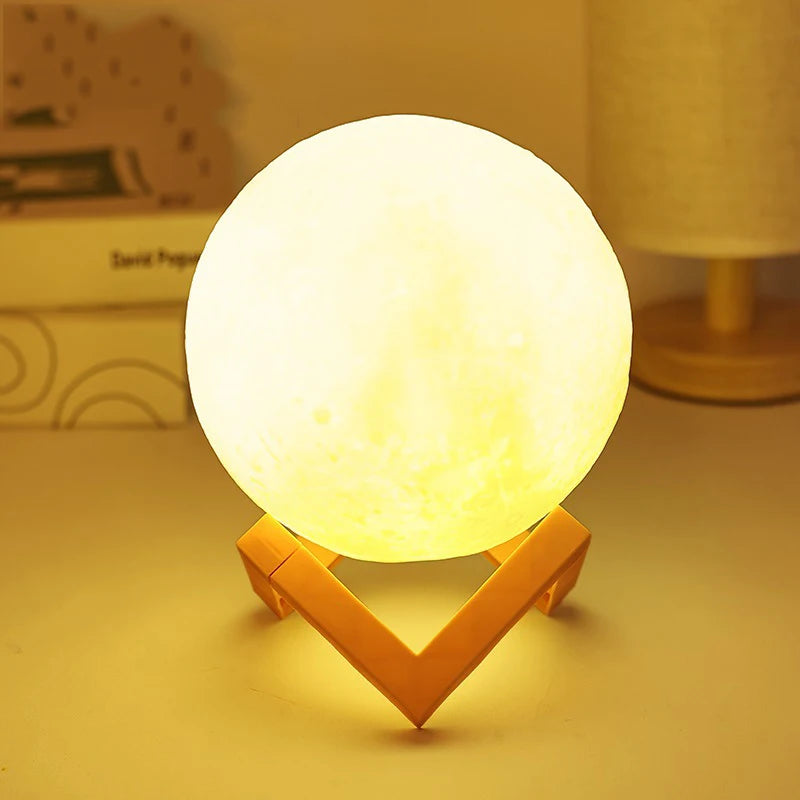 DIY Moon Night Light Kit - Hand-Painted Planet Lamp for Kids' Room Decor