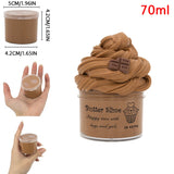 Kit de 70 ml de baba de mantequilla y galletas de chocolate con baba perfumada, masilla suave y esponjosa, plastilina para hacer tú mismo, juguetes de regalo de cumpleaños para recuerdos de fiesta