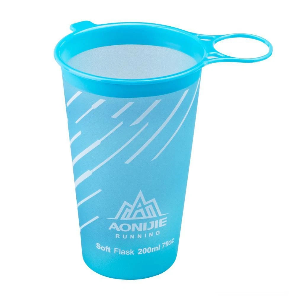 Botella de agua plegable Soft Flask de 250 ml/500 ml, paquete de hidratación sin BPA para correr, hacer senderismo y andar en bicicleta