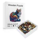 Succulent & Animal Wooden Jigsaw Puzzles - Premium Adult & Kids Brain Teaser Games