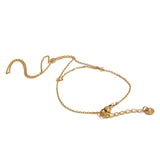 Trendy Gold Plated Stainless Steel Charm Bracelet for Women