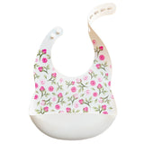 Fashionable Cartoon Printed Waterproof Silicone Baby Bib – Adjustable, Soft & Durable Feeding Bib for Infants and Toddlers