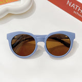 Gafas de sol redondas esmeriladas vintage para niños con protección UV400: protección solar elegante para niños